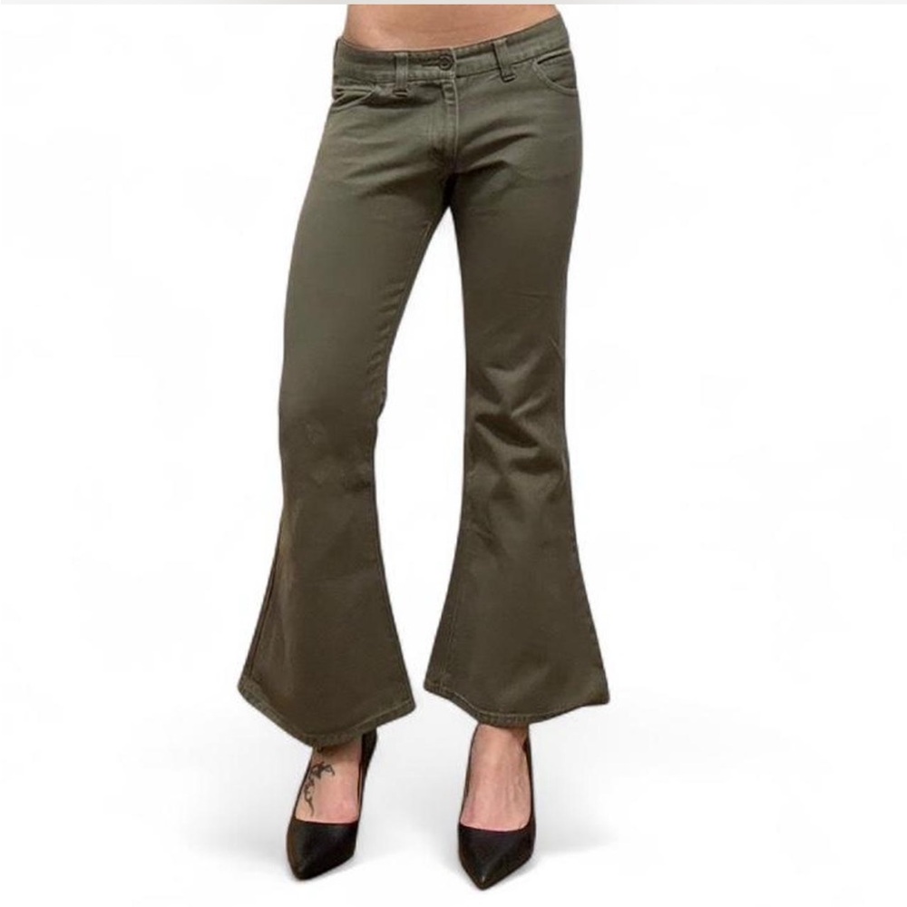 Junya Watanabe Comme Des Garçons cropped flared jeans.